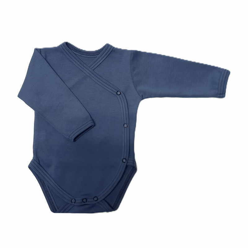 GAJI / Body s dlhým rukávom otvorené  - modrá