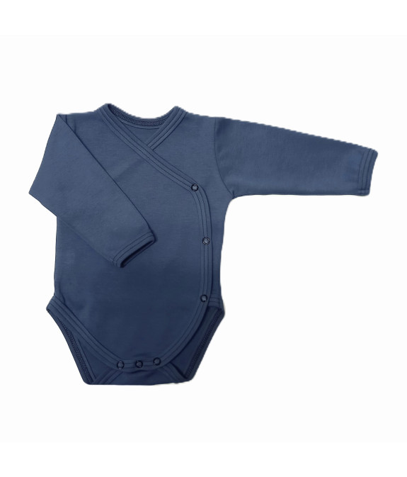 GAJI / Body s dlhým rukávom otvorené  - modrá