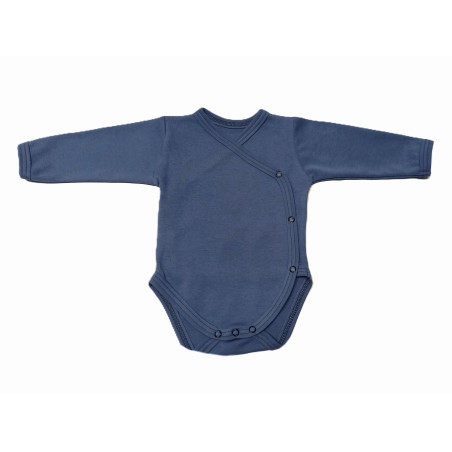 GAJI / Body s dlhým rukávom otvorené  - modrá