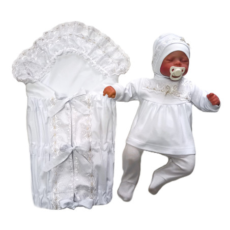 GAJI / Súprava 4-dielna prepletaná dievča - zlatá