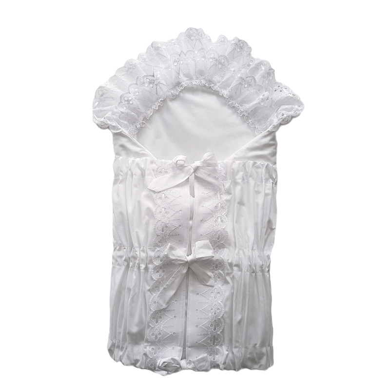 GAJI / Zavinovačka 5cm madeira prepletená 2xfodra - biela