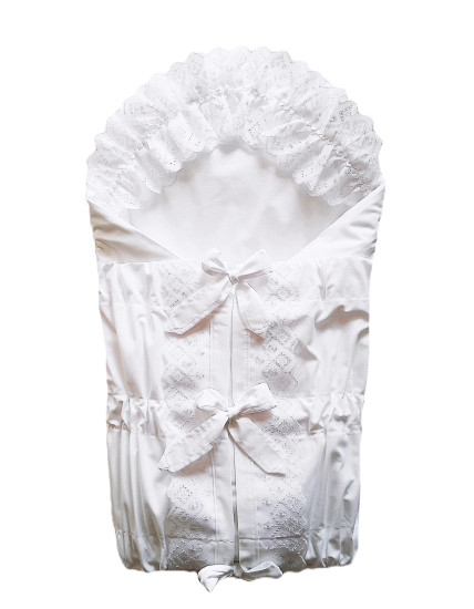 GAJI / Zavinovačka 5cm madeira zdobená 2xfodra - biela