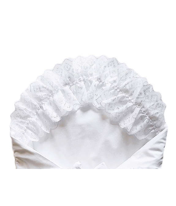 GAJI / Zavinovačka 5cm madeira zdobená 2xfodra - biela