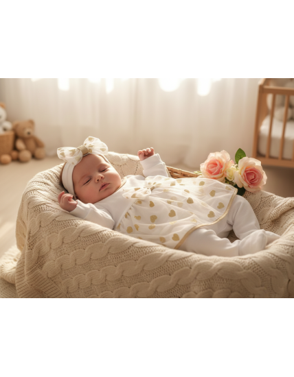 GAJI / 3-dielna súprava na krst - dievčenská