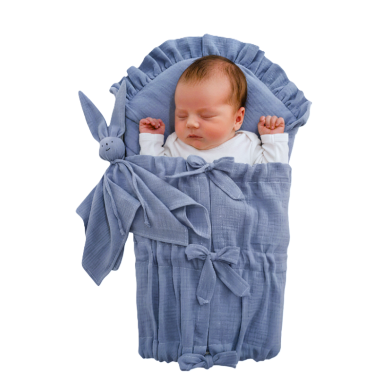 GAJI / Zavinovačka mušelín fodra - modrá