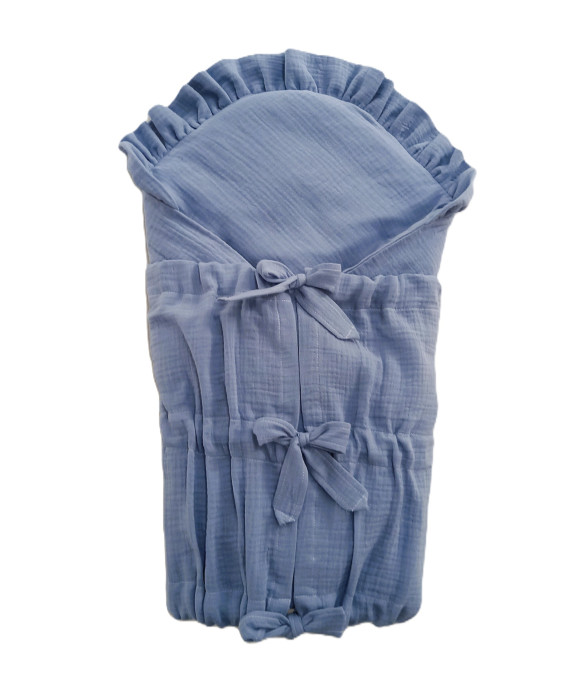 GAJI / Zavinovačka mušelín fodra - modrá