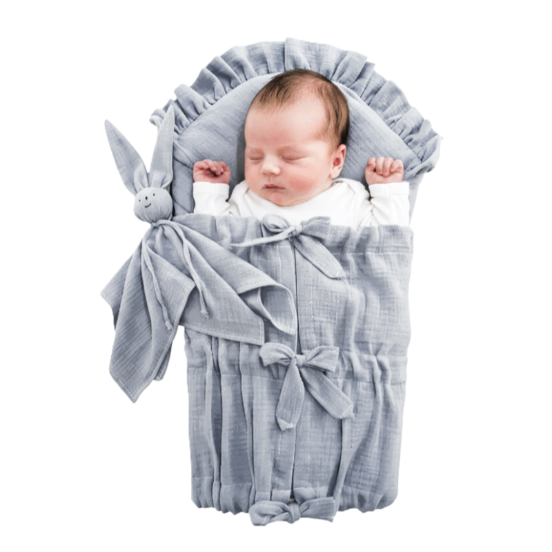 GAJI / Zavinovačka mušelín fodra - sv.sivá