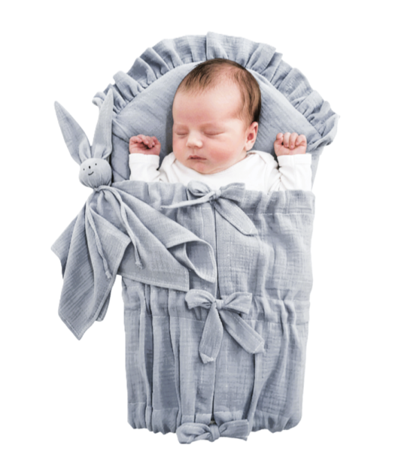 GAJI / Zavinovačka mušelín fodra - sv.sivá