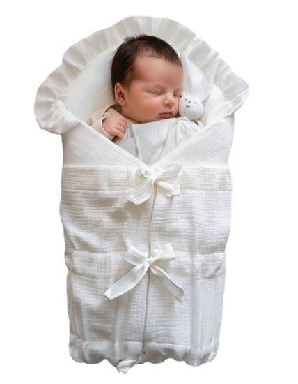 GAJI / Zavinovačka mušelín fodra - biela