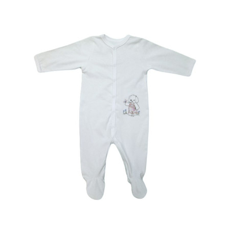 GAJI / Pyžamo overal s nôžkou - biela