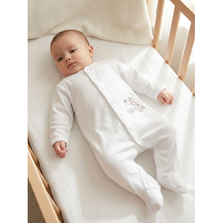 GAJI / Pyžamo overal s nôžkou - biela