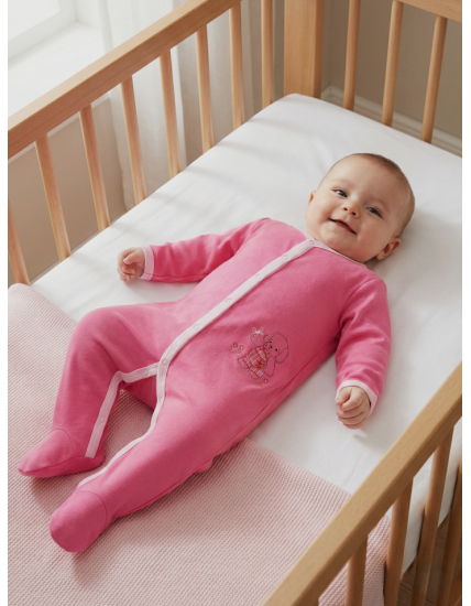 GAJI / Pyžamo overal s nôžkou - ružová