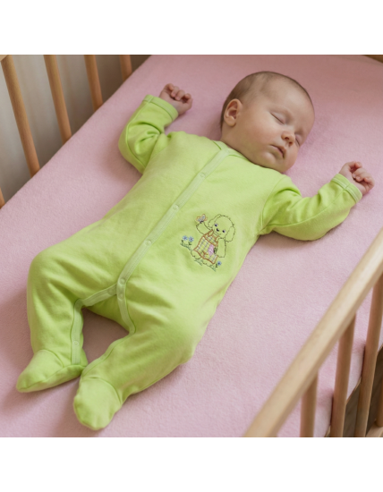 GAJI / Pyžamo overal s nôžkou - pistáciová