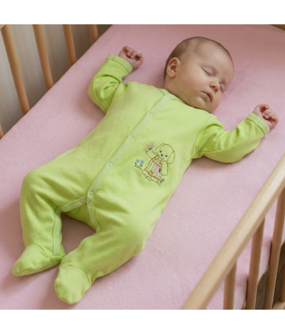 GAJI / Pyžamo overal s nôžkou - pistáciová