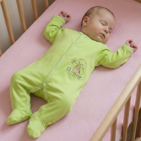 GAJI / Pyžamo overal s nôžkou - pistáciová