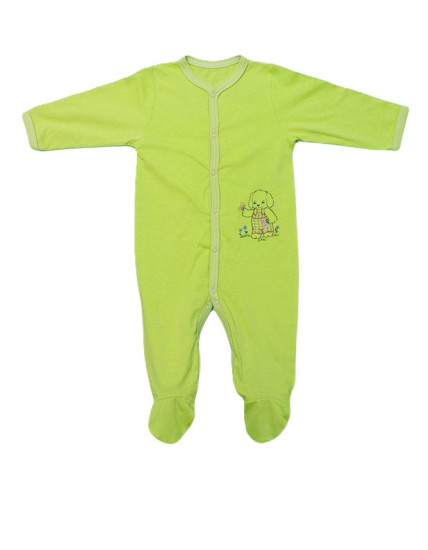 GAJI / Pyžamo overal s nôžkou - pistáciová