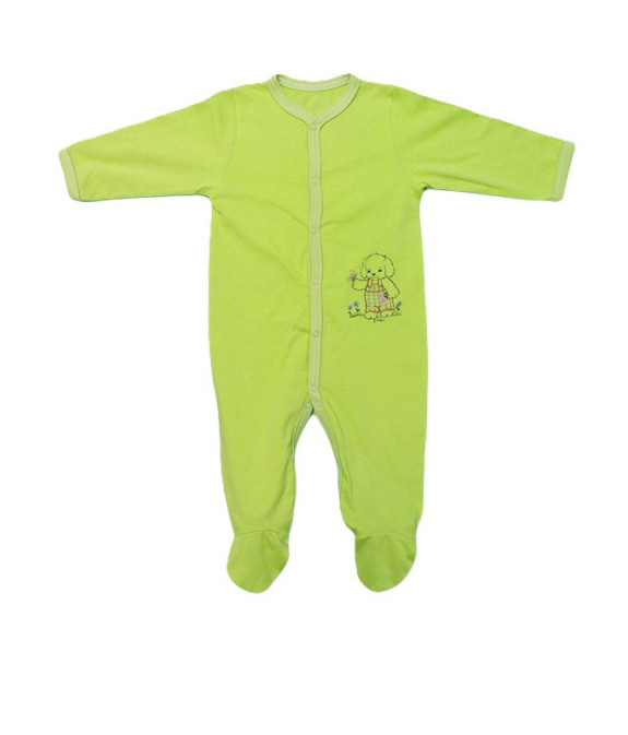 GAJI / Pyžamo overal s nôžkou - pistáciová