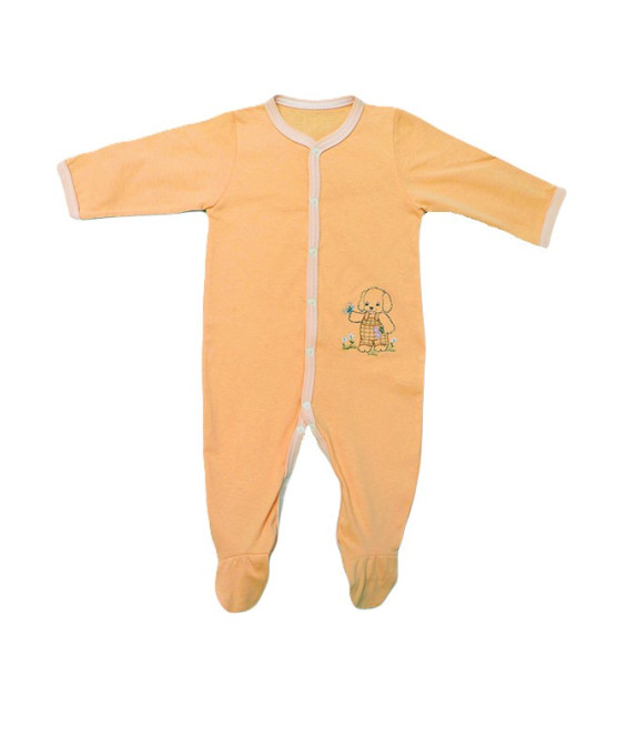 GAJI / Pyžamo overal s nôžkou - oranžová