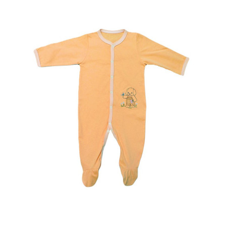 GAJI / Pyžamo overal s nôžkou - oranžová