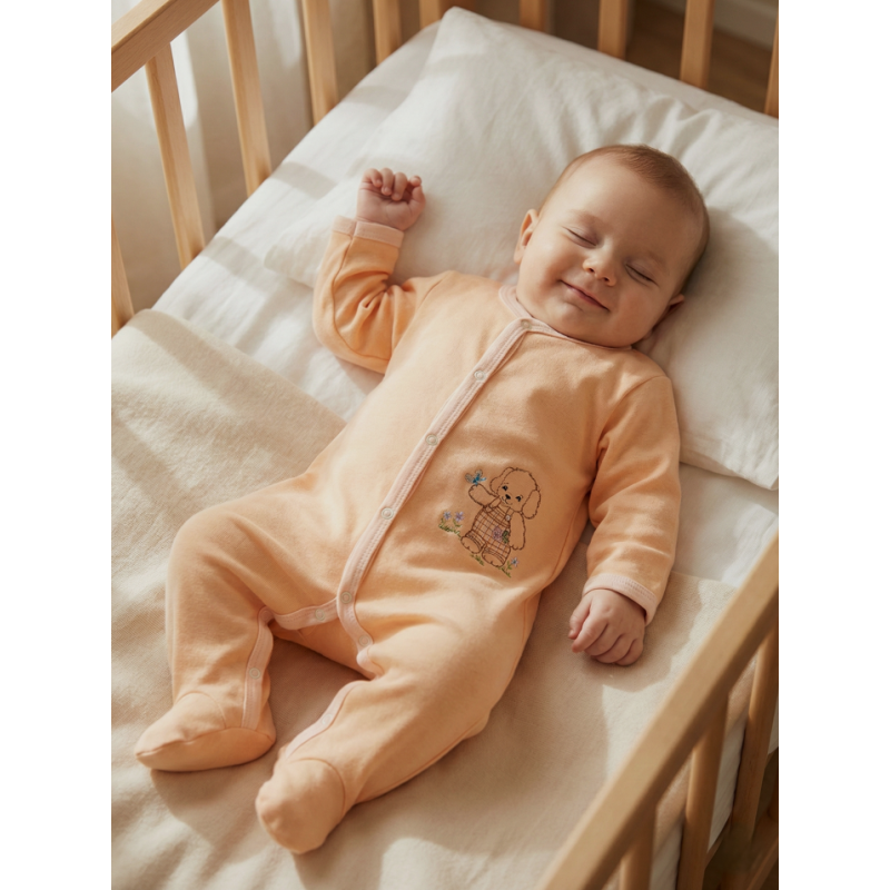 GAJI / Pyžamo overal s nôžkou - oranžová