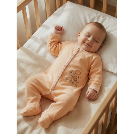 GAJI / Pyžamo overal s nôžkou - oranžová