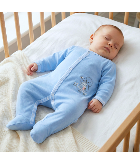 GAJI / Pyžamo overal s nôžkou - modrá