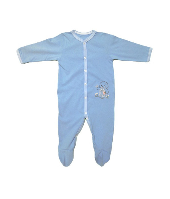 GAJI / Pyžamo overal s nôžkou - modrá