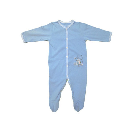 GAJI / Pyžamo overal s nôžkou - modrá