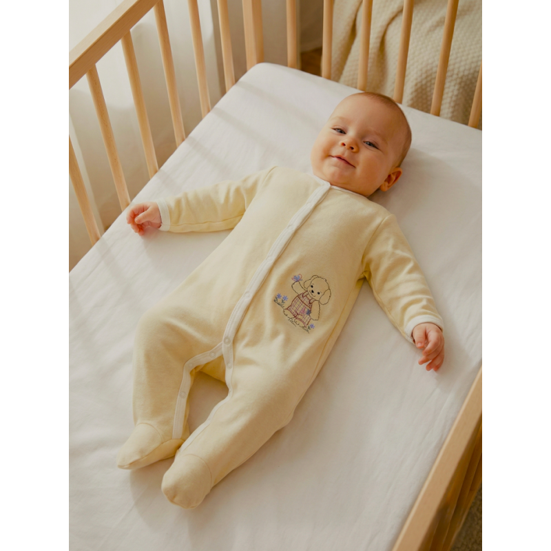 GAJI / Pyžamo overal s nôžkou - žltá