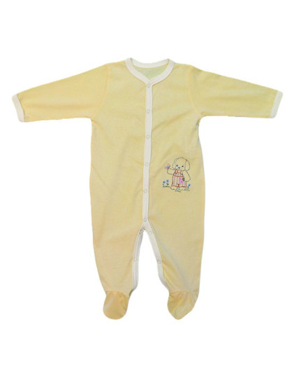 GAJI / Pyžamo overal s nôžkou - žltá