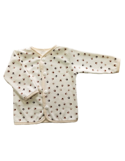 GAJI / Kabátik lemovaný zamat - labka