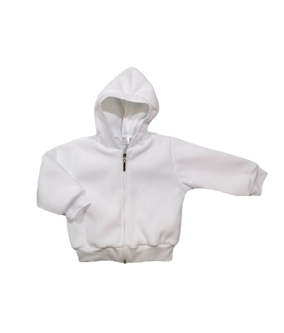GAJI / Bunda s kapucňou flis - biela