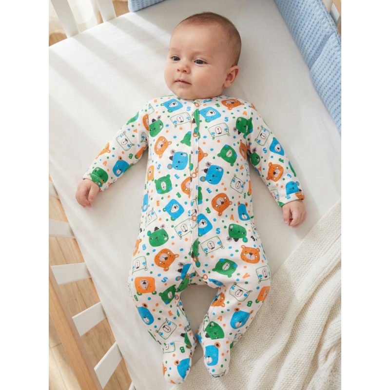 GAJI / Pyžamo overal s nôžkou obojlíc - vzor3