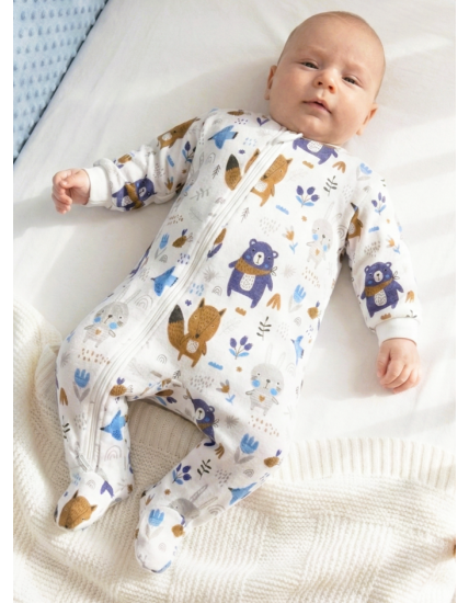 GAJI / Pyžamo overal s nožkou flanel - vzor5