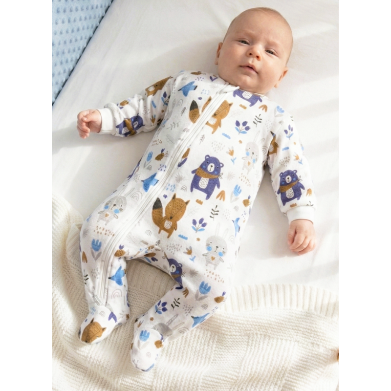 GAJI / Pyžamo overal s nožkou flanel - vzor5