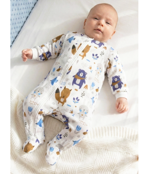 GAJI / Pyžamo overal s nožkou flanel - vzor5