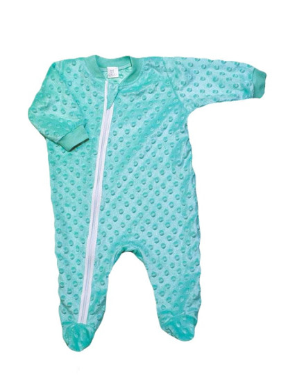 GAJI / Overal s nôžkou minky - zelená