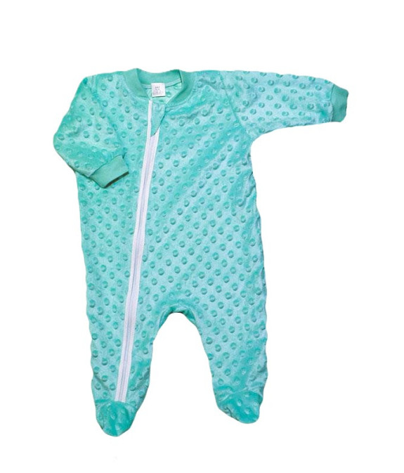 GAJI / Overal s nôžkou minky - zelená