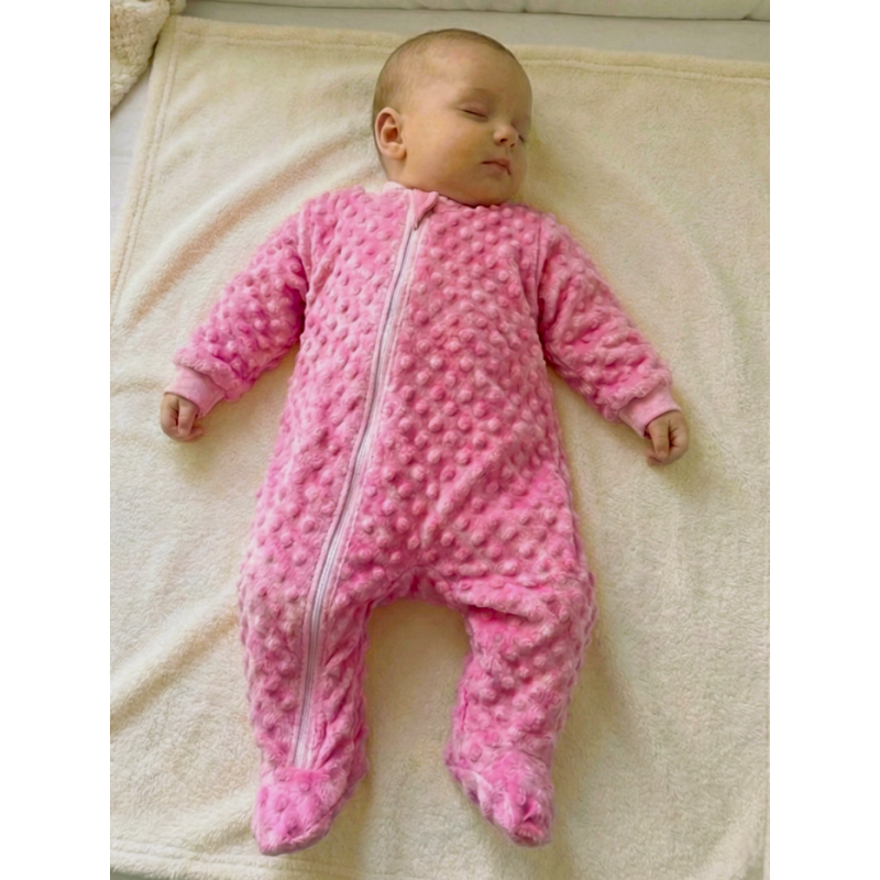 GAJI / Overal s nôžkou minky - ružová