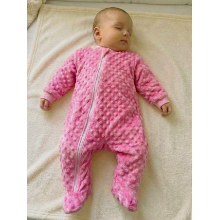 GAJI / Overal s nôžkou minky - ružová