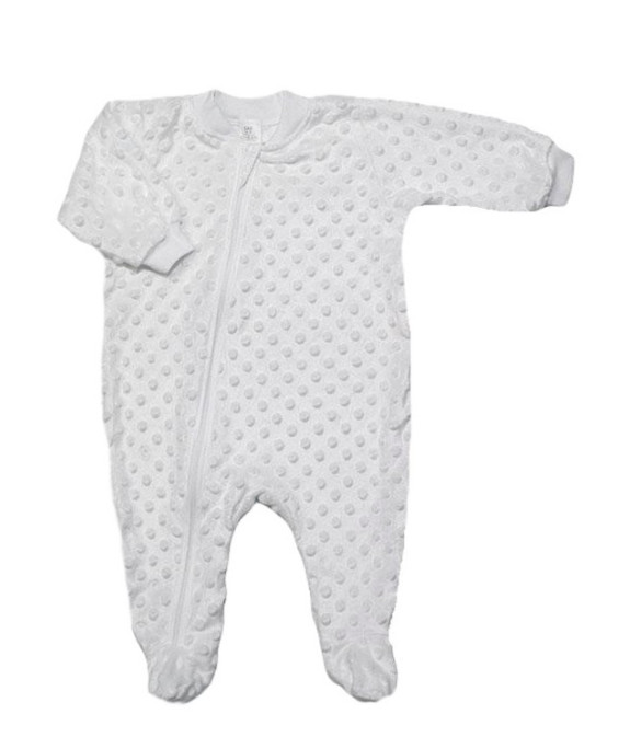 GAJI / Overal s nôžkou minky - biela