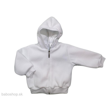 GAJI / Bunda s kapucňou flis - biela