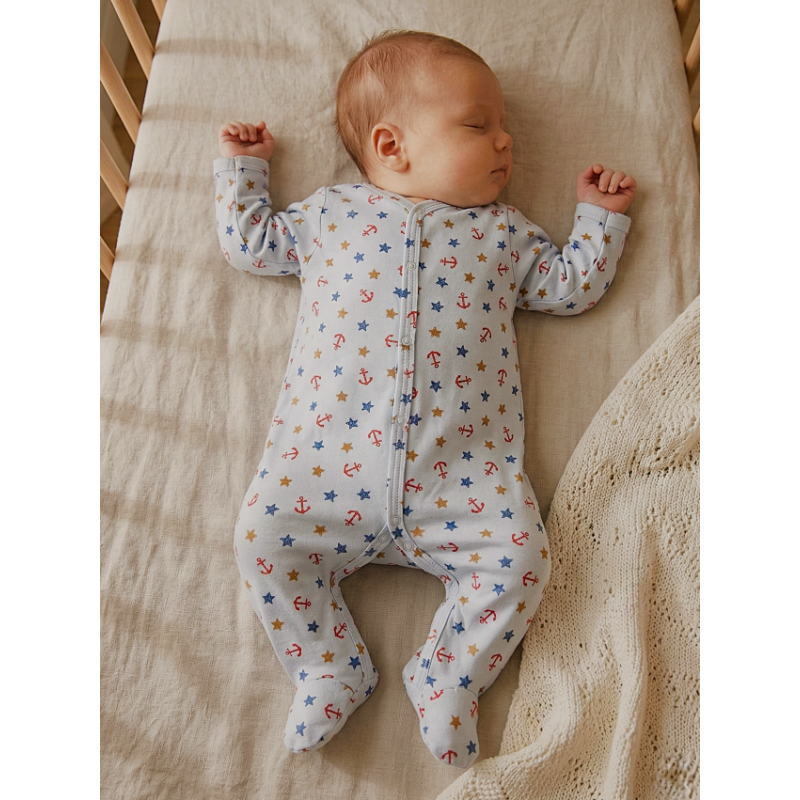 GAJI / Pyžamo overal s nôžkou - vzor10