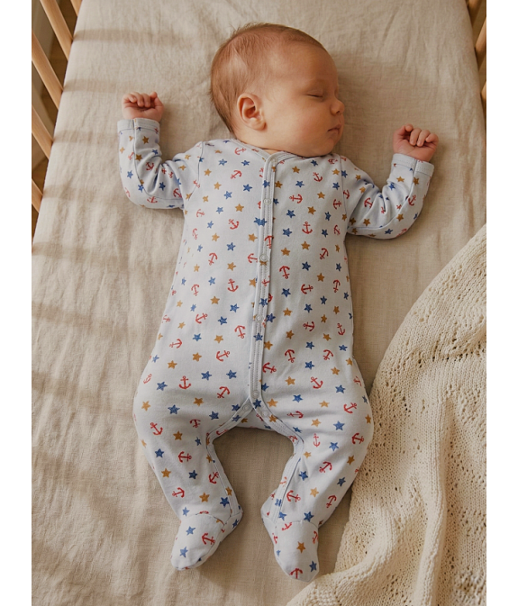 GAJI / Pyžamo overal s nôžkou - vzor10