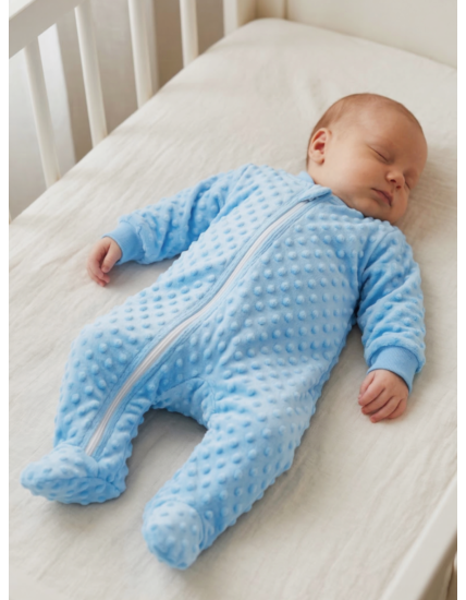 GAJI / Overal s nôžkou minky - modrá