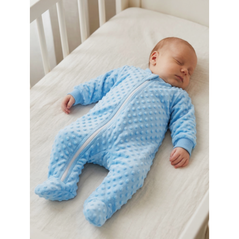 GAJI / Overal s nôžkou minky - modrá