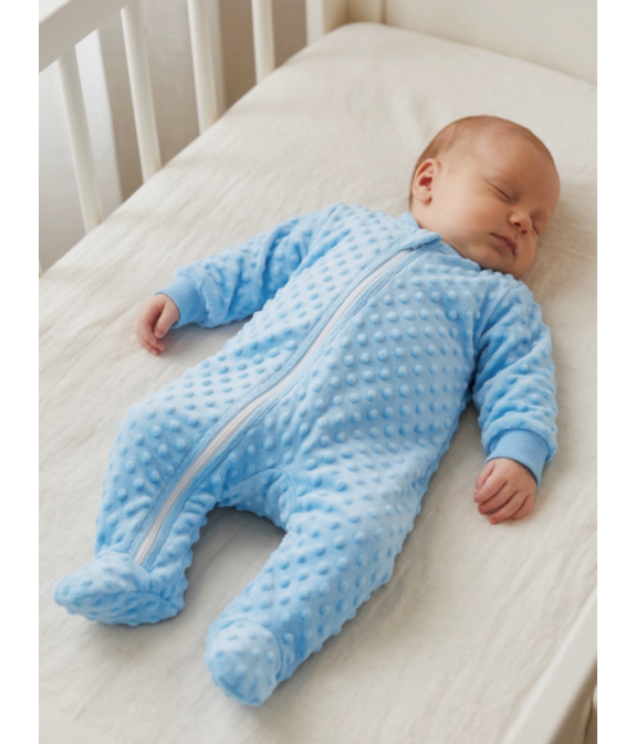 GAJI / Overal s nôžkou minky - modrá