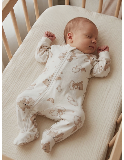 GAJI / Pyžamo overal s nožkou flanel - vzor4