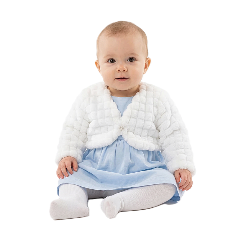 GAJI / Bolerko futrované zamat - biela