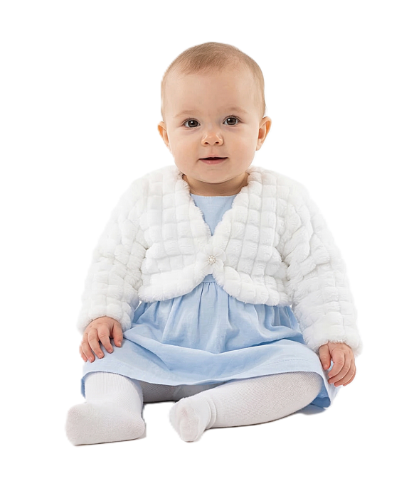 GAJI / Bolerko futrované zamat - biela